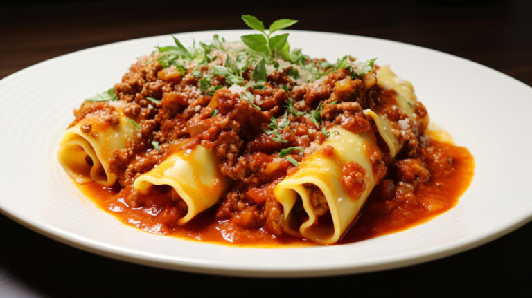Sausage Ragu Cannelloni
