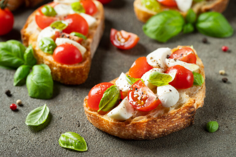 Bruschetta with Tomato and Aubergines