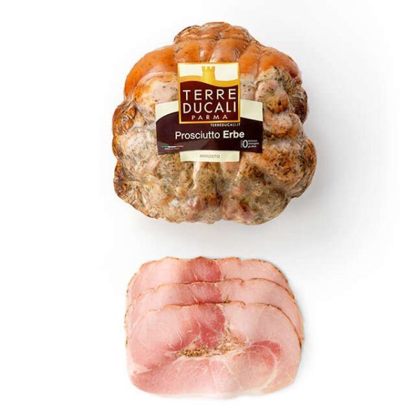 Cooked Ham with herbs